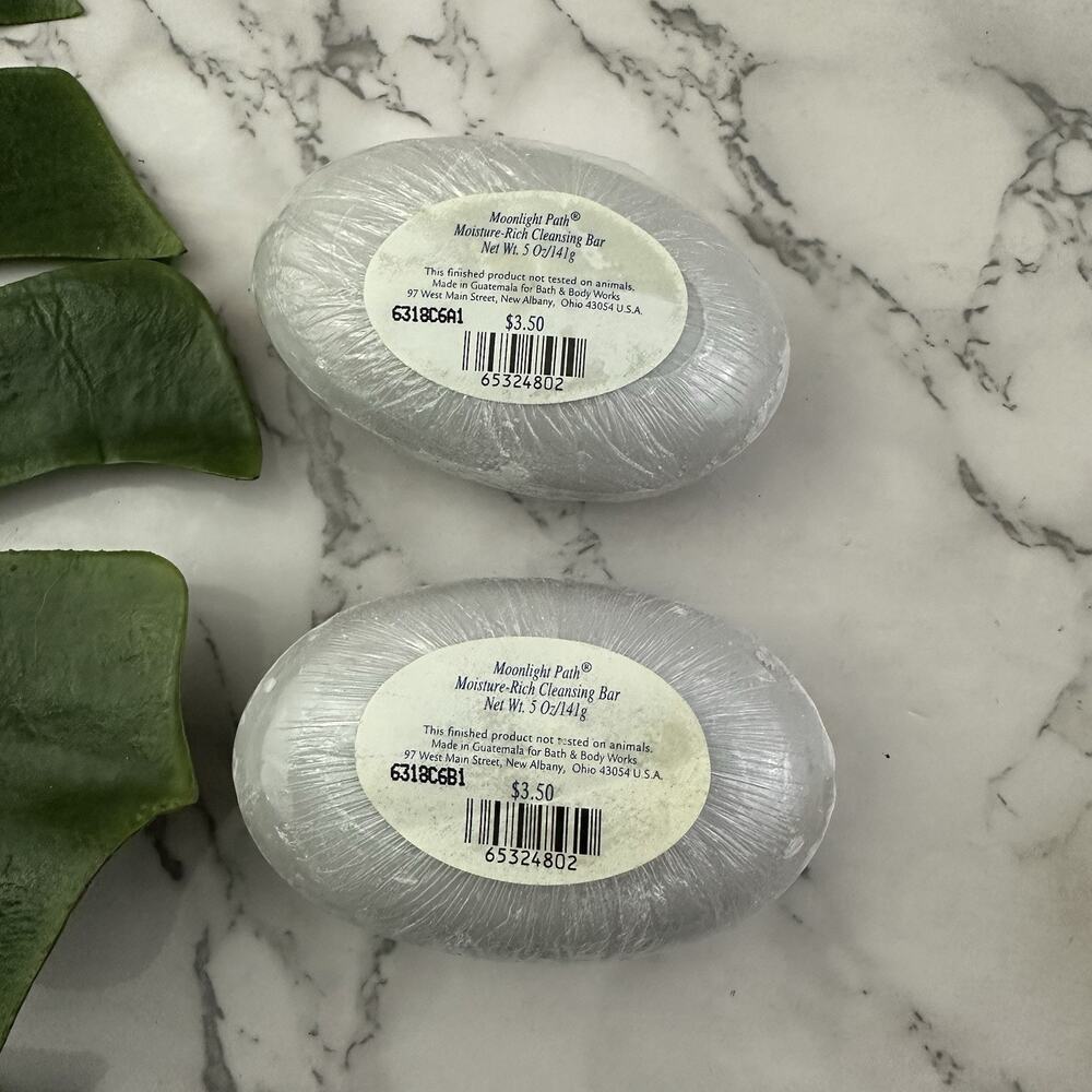 Bath and Body Works Vintage Moonlight Path Moisture Rich Cleansing Bar 2 New